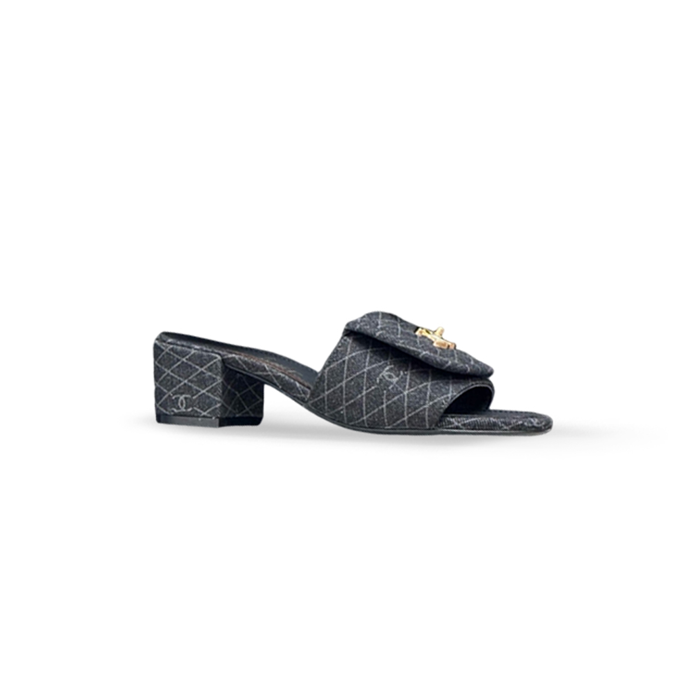 ch**el De*1m quilted turnlock slippers mules